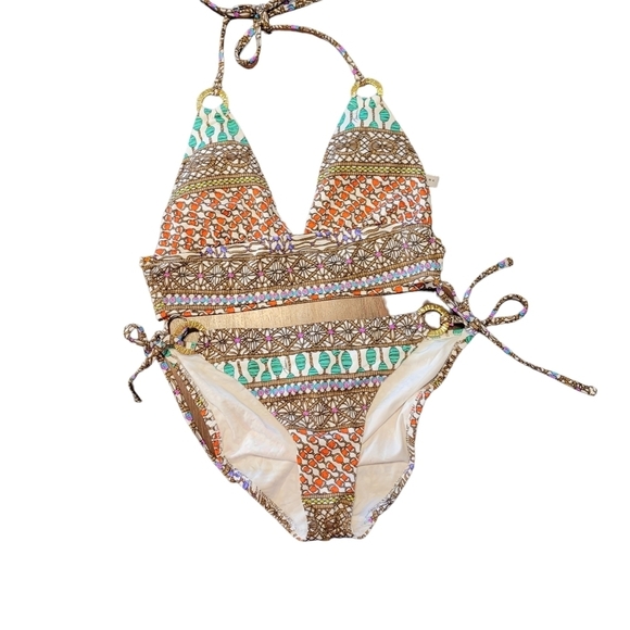 Trina Turk 2 piece multi color bikini - 10. M73 - Picture 1 of 15